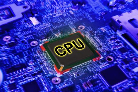 Fragment of the electronic computer boardの写真素材