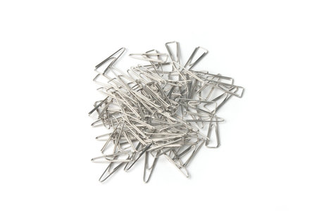 Paper clips isolated on white fone