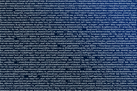 Html code on the monitor screen. The texture.の写真素材