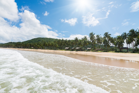 One of the most famous beaches in the Philippine Islands. Sea, sand, palm trees.の写真素材