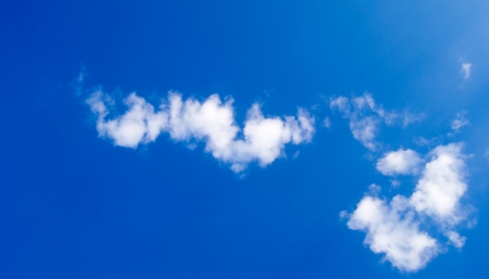blue sky with cloud closeupの写真素材