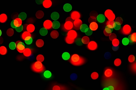 bokeh of christmas lights , abstract backgroundの写真素材