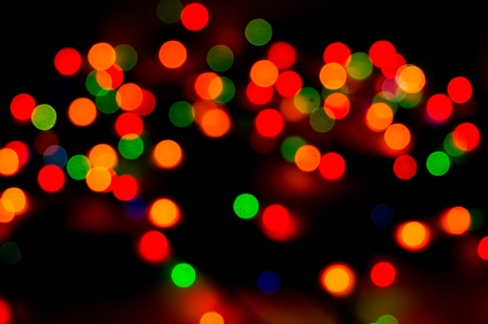 bokeh of christmas lights , abstract backgroundの写真素材