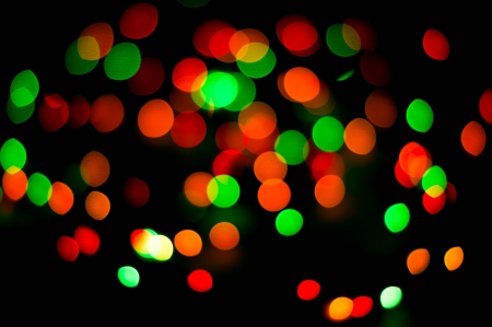 bokeh of christmas lights , abstract backgroundの写真素材