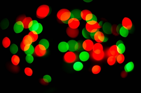 bokeh of christmas lights , abstract backgroundの写真素材