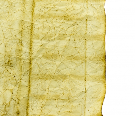 Old paper isolated on whiteの写真素材