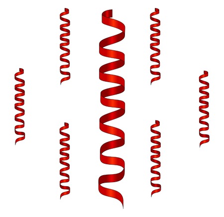 Long flowing red tape for festivitiesのイラスト素材