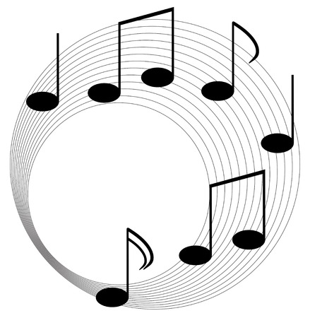 Music elements with flat design, Vector illustrationのイラスト素材