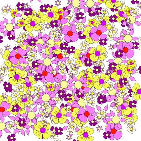 Set of Vector Flowers illustrationのイラスト素材