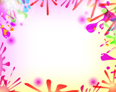 Abstract hand made watercolor splashes.  Vectorのイラスト素材