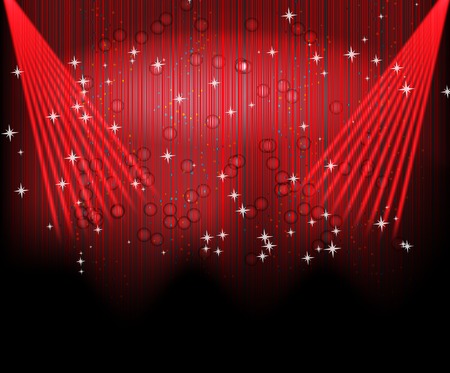 Abstract blurred glowing background with sparks. Vector illustration. のイラスト素材