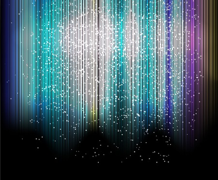 Abstract blurred glowing background with sparks. Vector illustration.のイラスト素材