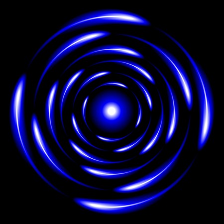 blue Glossy Sphere. Abstract Background. のイラスト素材