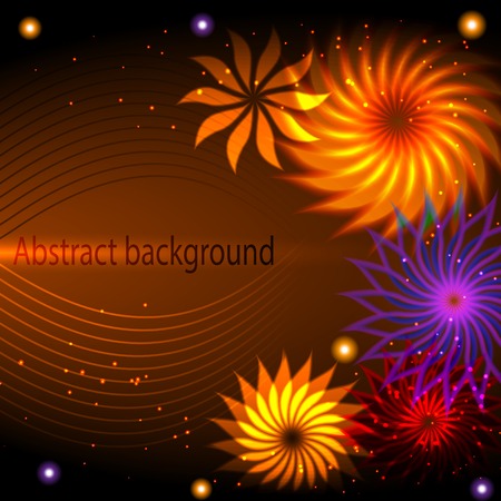 Abstract background with flower and design elements. のイラスト素材