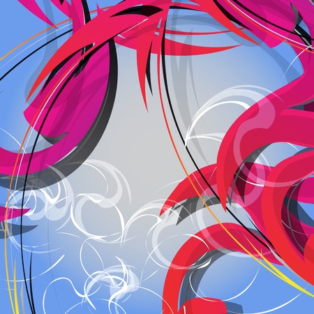 Abstract colorful background. Modern design pattern. Red  yellow pink purple bright line. のイラスト素材