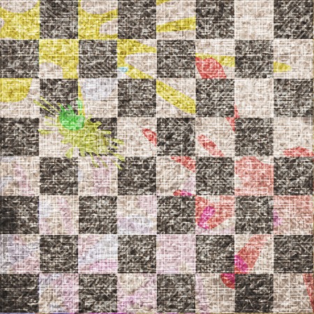 vintage crack old scratched empty chess board. abstract grunge background. のイラスト素材