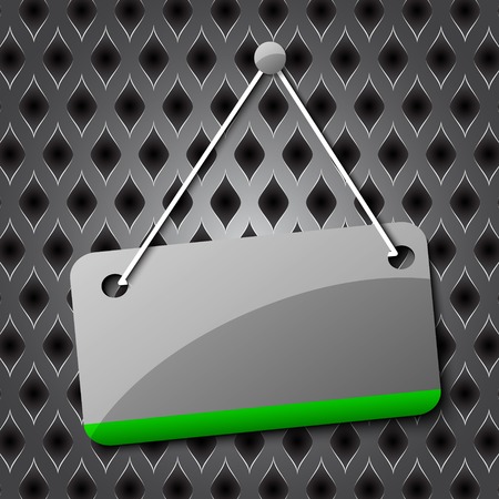 Blank hanging sign for your text on an abstract background.のイラスト素材