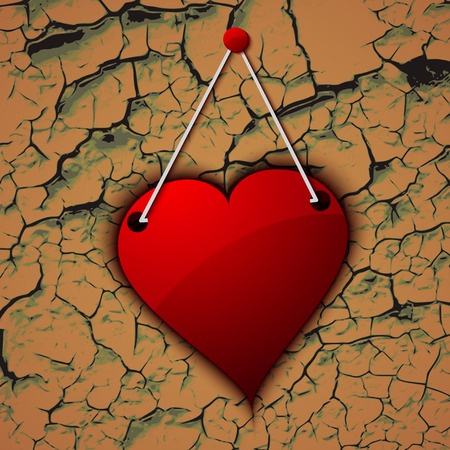 abstract Dark grunge  heart. Vintage background.  illustration.の写真素材