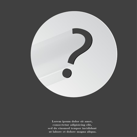 question mark, Flat modern web button with long shadow and space for your text. .の写真素材