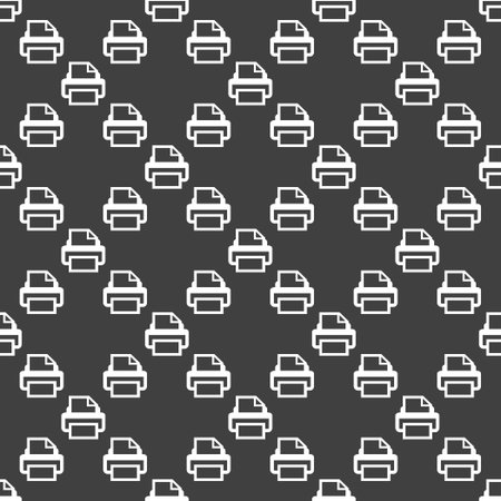 Printer web icon. flat design. Seamless pattern. のイラスト素材