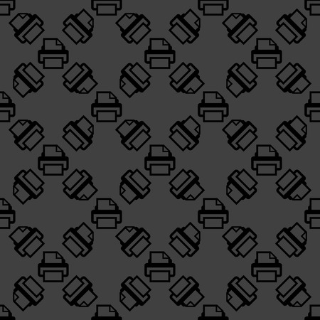 Printer web icon. flat design. Seamless pattern. のイラスト素材