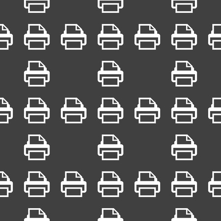 Printer web icon. flat design. Seamless pattern.  のイラスト素材