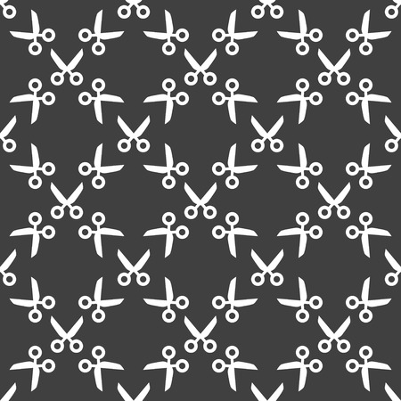 Scissors web icon. flat design. Seamless pattern.  のイラスト素材