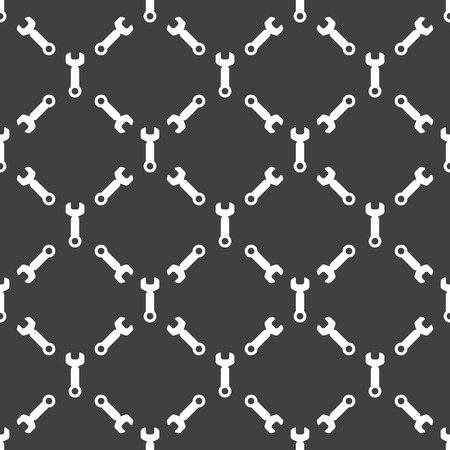 Wrench. tool to work web icon. flat design. Seamless pattern.のイラスト素材