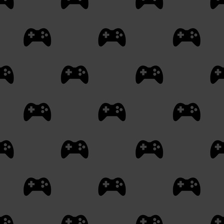 Gaming Joystick web icon. flat design. Seamless pattern.  のイラスト素材