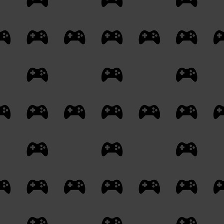 Gaming Joystick web icon. flat design. Seamless pattern.  のイラスト素材