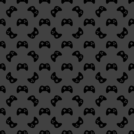 Gaming Joystick web icon. flat design. Seamless pattern. のイラスト素材