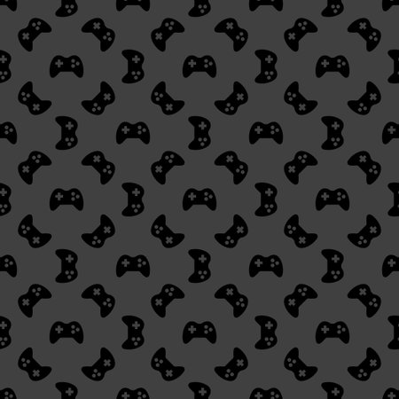 Gaming Joystick web icon. flat design. Seamless pattern.  のイラスト素材