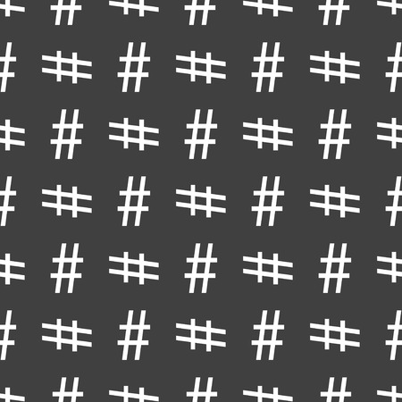 hash tag icon. flat design. Seamless pattern.  のイラスト素材