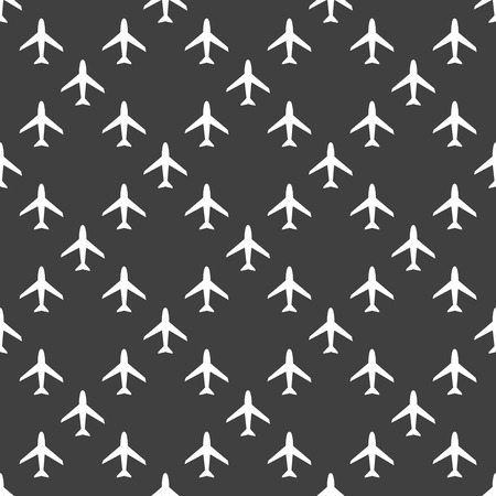 Plane web icon. flat design. Seamless pattern.  のイラスト素材