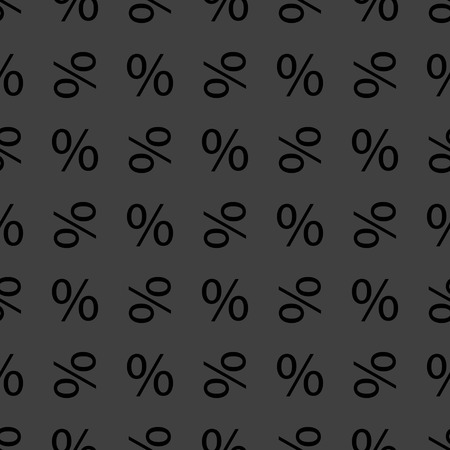percent icon. Seamless gray pattern.  のイラスト素材