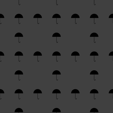 Umbrella web icon. flat design. Seamless gray pattern. Vector EPS10のイラスト素材