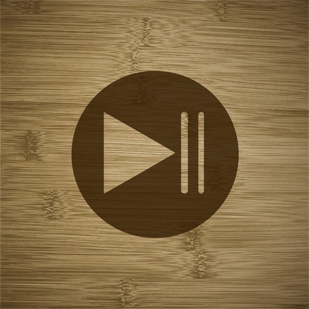 Play button web icon, flat design. のイラスト素材