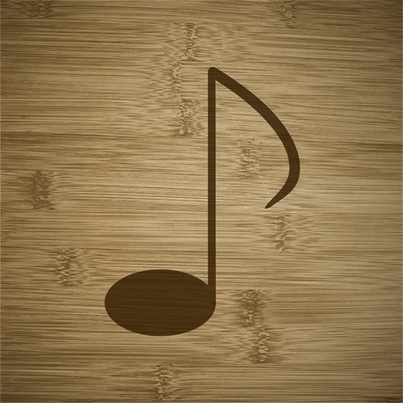 Music elements notes web icon, flat design.  のイラスト素材