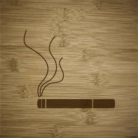 Smoking sign. cigarette. Flat modern web button with long shadow and space for your text. Vector. EPS10のイラスト素材