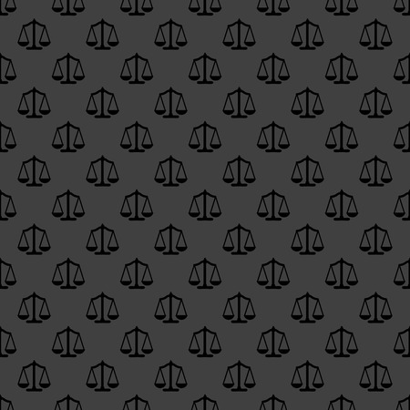 Scales balance web icon. . flat design. Seamless gray pattern.の写真素材