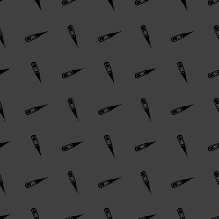 Medical thermometer web icon. flat design. Seamless gray pattern.の写真素材