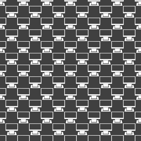 Computer web icon. flat design. Seamless gray pattern.の写真素材