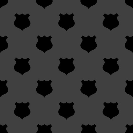 shield web icon. flat design. Seamless gray pattern.の写真素材