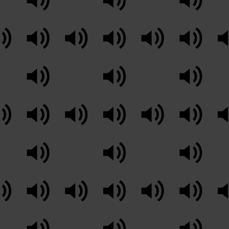 Speaker web icon flat design. Seamless pattern.の写真素材