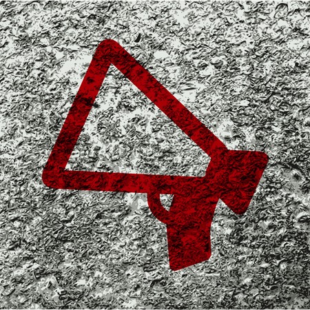 Mouthpiece. Flat modern web button and space for your text. Vector. EPS10のイラスト素材