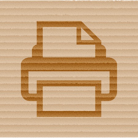 Printer.Flat modern web button and space for your text. Vector. EPS10のイラスト素材