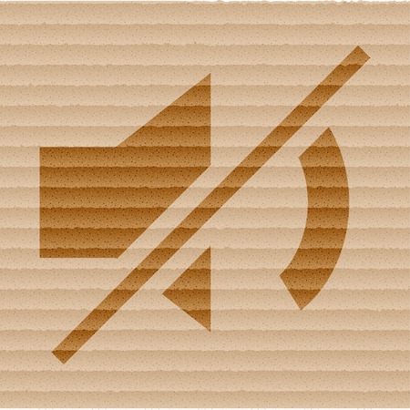 Mute sound. Flat modern web button and space for your text. Vector. EPS10のイラスト素材