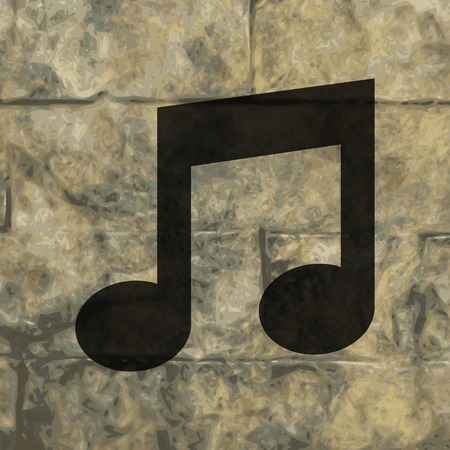 Music note. Flat modern web button and space for your text. Vector. EPS10のイラスト素材