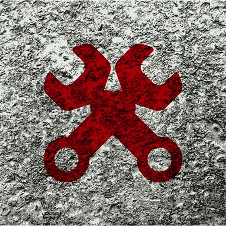 Wrench. tool to work. Flat modern web button and space for your text. Vector. EPS10のイラスト素材