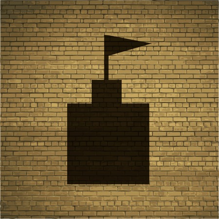 tower. Flat modern web button and space for your text. Vector. EPS10のイラスト素材